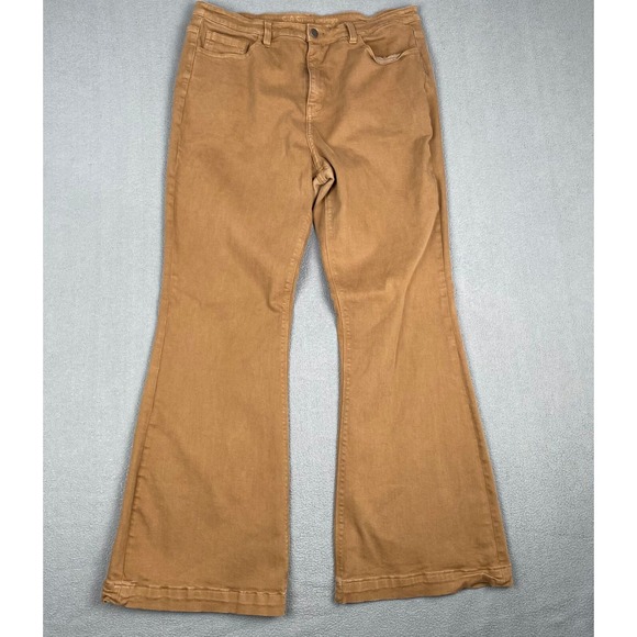 Soft Surroundings Denim - Soft Surroundings Women's size 16 Brown Pants Relaxed Boot Cut Jeans‎